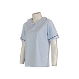SU154 customize high school uniforms girl's shirts blouses princess neck collar uniform school supplier hk wholesale  SU154 customize high school uniforms girl's shirts blouses princess neck collar uniform school supplier hk wholesale